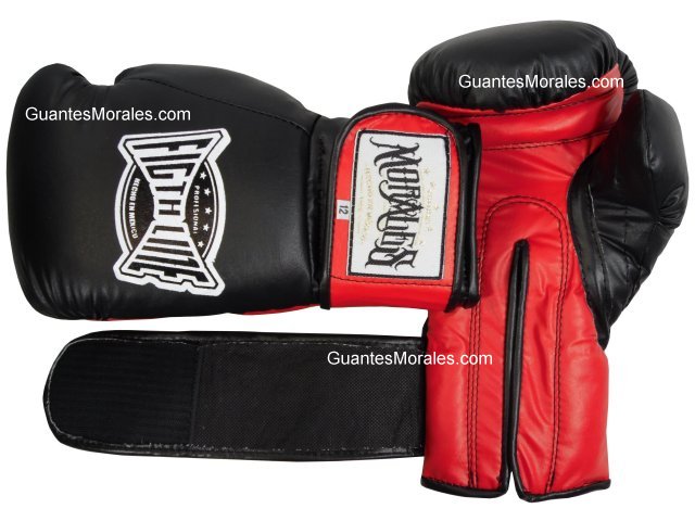 Guantes Boxeo Profesionales Morales, Kick Boxing, Muay Thai, MMA, Negro, 14  oz.